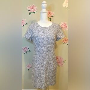 Southern Tide Blue White Tweed Short Sleeve Shift Dress Women’s Size 4 •EUC•